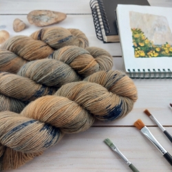 CHRIS- hand dyed yarn, fine wool merino fingering, Woolento