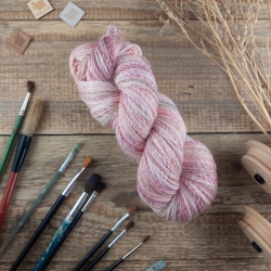 Hand Spun Wool Yarn #12 - merino extra fine with silk