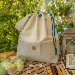 Knitting Project Bag, XL, beige