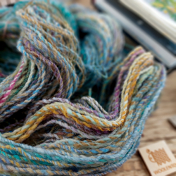 Hand Spun Wool Yarn #22, local slovakian merino, Woolento