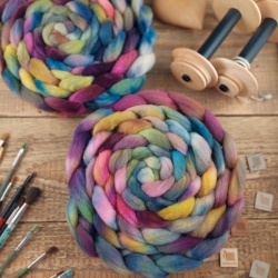 Color mix 2 - Woolento roving for spinning, Slovak merino, hand dyed