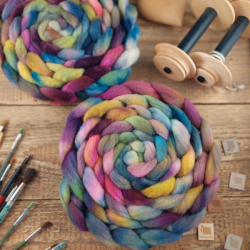 COLOR MIX No.2 hand dyed wool roving | Woolento