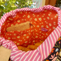 Knitting Project Bag, XL, apple