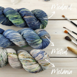 MEDARD -  Set pletacích priadzí ombré, Woolento, ručne farbené