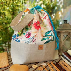 Knitting Project Bag, XL, aquarell
