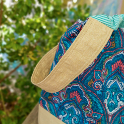 Knitting Project Bag, XL, blue