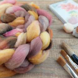 HNEDÁ/ RUŽOVÁ/ ZLATÁ česanec merino fine | Woolento