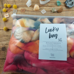 Lucky bag XL AUTUMN,  farebný mix vlny na pradenie i plstenie