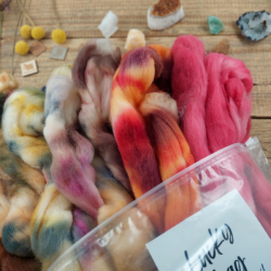 Lucky bag XL AUTUMN,  farebný mix vlny na pradenie i plstenie
