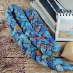 MODRÁ/ BORDOVÁ česanec merino a ľan | Woolento