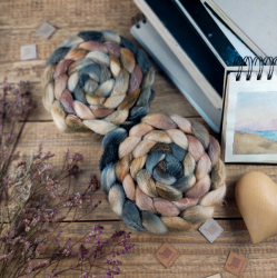 BÉŽOVÁ/ ŠEDÁ/ HNEDÁ česanec merino a ľan | Woolento