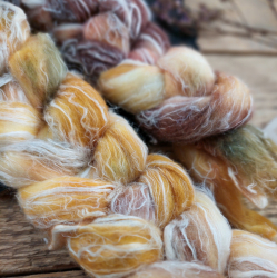 HNEDÁ/ ZLATÁ/ RUŽOVÁ  česanec merino a ľan | Woolento