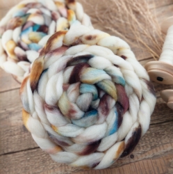 White brown blue wool roving for spinning felting slovak fine merino Woolento