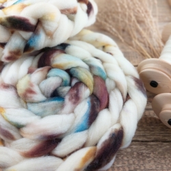 White brown blue wool roving for spinning felting slovak fine merino Woolento