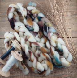 White brown blue wool roving for spinning felting slovak fine merino Woolento