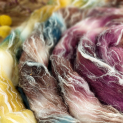 BORDÓ MIX  česanec merino a ľan | Woolento 