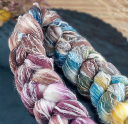 BORDÓ MIX  česanec merino a ľan | Woolento 