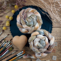 BÉŽOVÝ MIX 2  česanec merino a ľan | Woolento