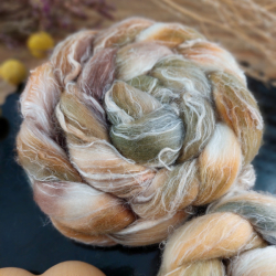 BÉŽOVÝ MIX 2  česanec merino a ľan | Woolento