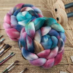 BORDÓ/ PETROLEJ  česanec merino extra jemné | Woolento