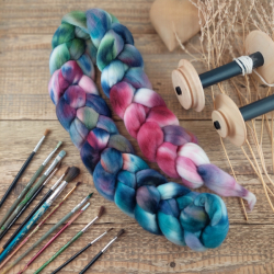 BORDÓ/ PETROLEJ  česanec merino extra jemné | Woolento