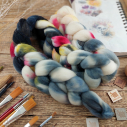BIELA/ ŠEDÁ/ ČERVENÁ merino fine, ručne farbené | Woolento