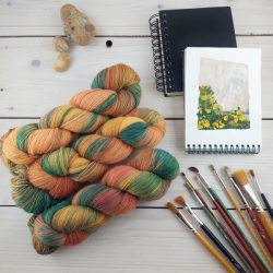 CELINA - hand dyed yarn, fine merino fingering, Woolento