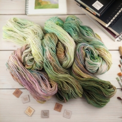 CLAUDE hand knitting yarn fade set  hand dyed merino deluxe DK Woolento