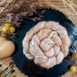 CLOUD PINK  česanec merino a ľan | Woolento