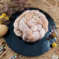 CLOUD PINK  česanec merino a ľan | Woolento