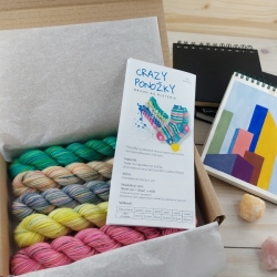 CRAZY - sock knitting set with pattern from Woolento