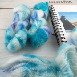 Dana super kid mohair and silk, hand dyed knitting yarn Woolento
