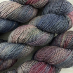 hand dyed speckled sock knitting yarn Woolento Demi