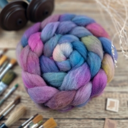 FIALOVÝ MIX ručne farbená lokálna merino vlna | Woolento