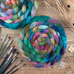 COLOR MIX No.1 hand dyed wool roving | Woolento