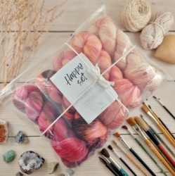 GRETA ombré set ručne farbená pletacia priadza merino Woolento