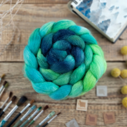 ZELENOMODRÁ vlna corriedale a tencel | Woolento