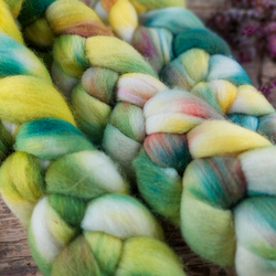 ZELENÁ/ ŽLTÁ/ BIELA česanec, merino extra jemné | Woolento