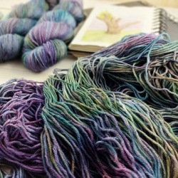 hand dyed knitting wool yarn fine merino DK Woolento Jan