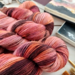 KATRIN- hand dyed wool yarn, fine merino fingering, Woolento