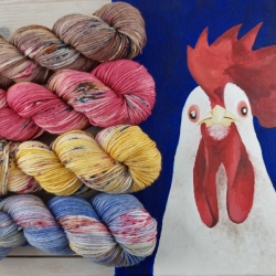 KAROL- hand dyed fine sock yarn 8-ply Woolento