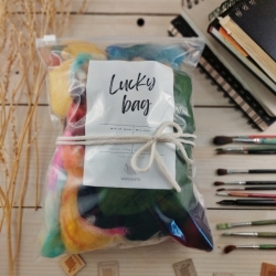 Lucky bag - farebný mix vlny na plstenie i pradenie