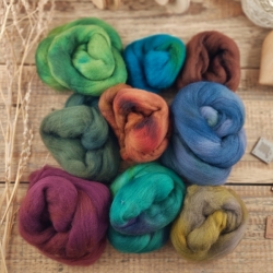 Lucky bag MERINO - color mix of wool for spinning and other crafting