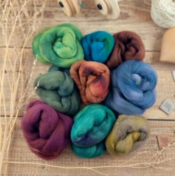 Lucky bag MERINO - color mix of wool for spinning and other crafting