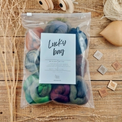 Lucky bag MERINO - color mix of wool for spinning and other crafting