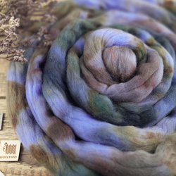 LILA/ HNEDÁ vlna merino extra fine | Woolento 