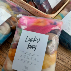 Lucky bag - farebný mix vlny na plstenie i pradenie