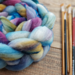 MODRÁ/ BORDÓ/ ZELENÁ   česanec merino extra jemné | Woolento - kopie