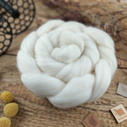 NATUR biela nefarbená merino vlna,  jemná | Woolento 