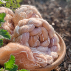 CLOUD PINK  česanec merino a ľan | Woolento